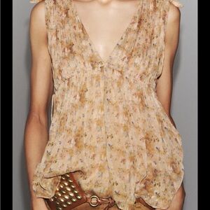 Zara ZW collection floral top